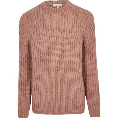 Pink chunky knit jumper